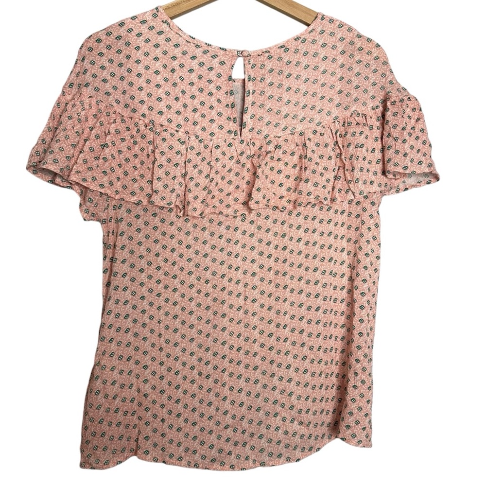 ModCloth Let it Glee Ruffle Top Size Medium NEW - Picture 4 of 8